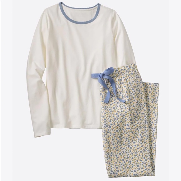 Draper James Other - Draper James x Lands End Cream Knit Pajama Set Ditsy Floral